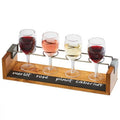 4-Hole Wine Glass Taster Flight with Chalkboard Front X337315
