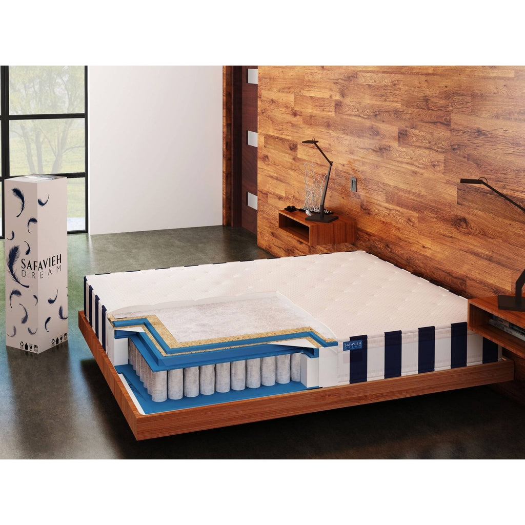 King Mattress White Blue K819022