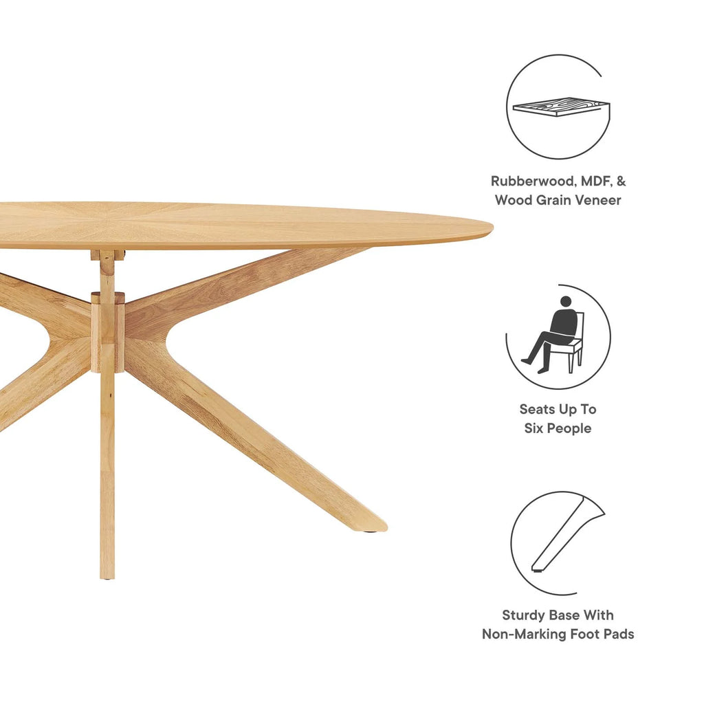 Oak Oval Wood Dining Table F78297