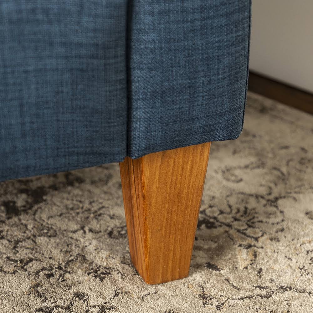 Navy Blue Linen Accent Chair G75617