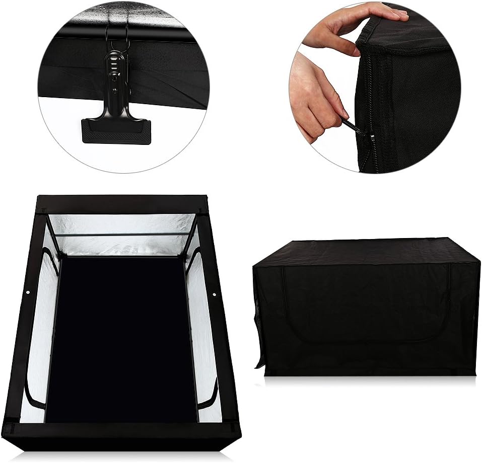 47x39x78 inch Dimmable LED Photo Shooting Tent with 3 Colors PVC Backdrops and Carrying Bag Y7160