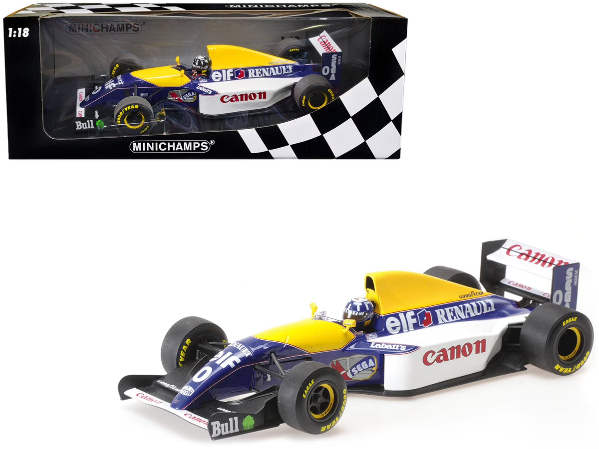 Williams Renault FW15C #0 Damon Hill "Canon" 3rd Place F1 Formula One World Championship (1993) with Driver Limited Edition to 300 pieces Worldwide M71177
