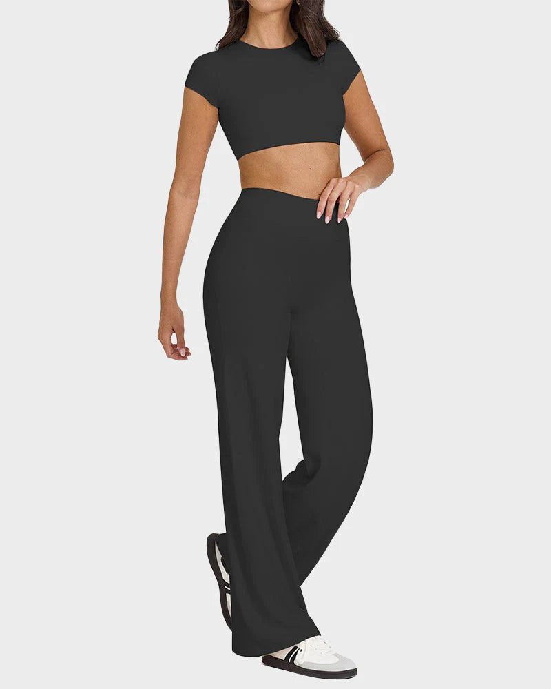 High-Waisted Wide-Leg Yoga Pants K517434