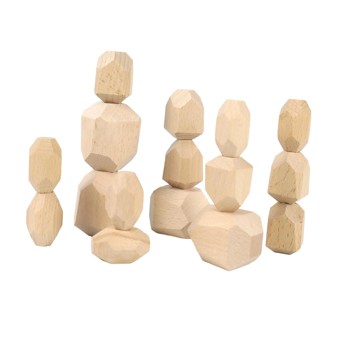 Wooden Stacking Stones Building Blocks X3945
