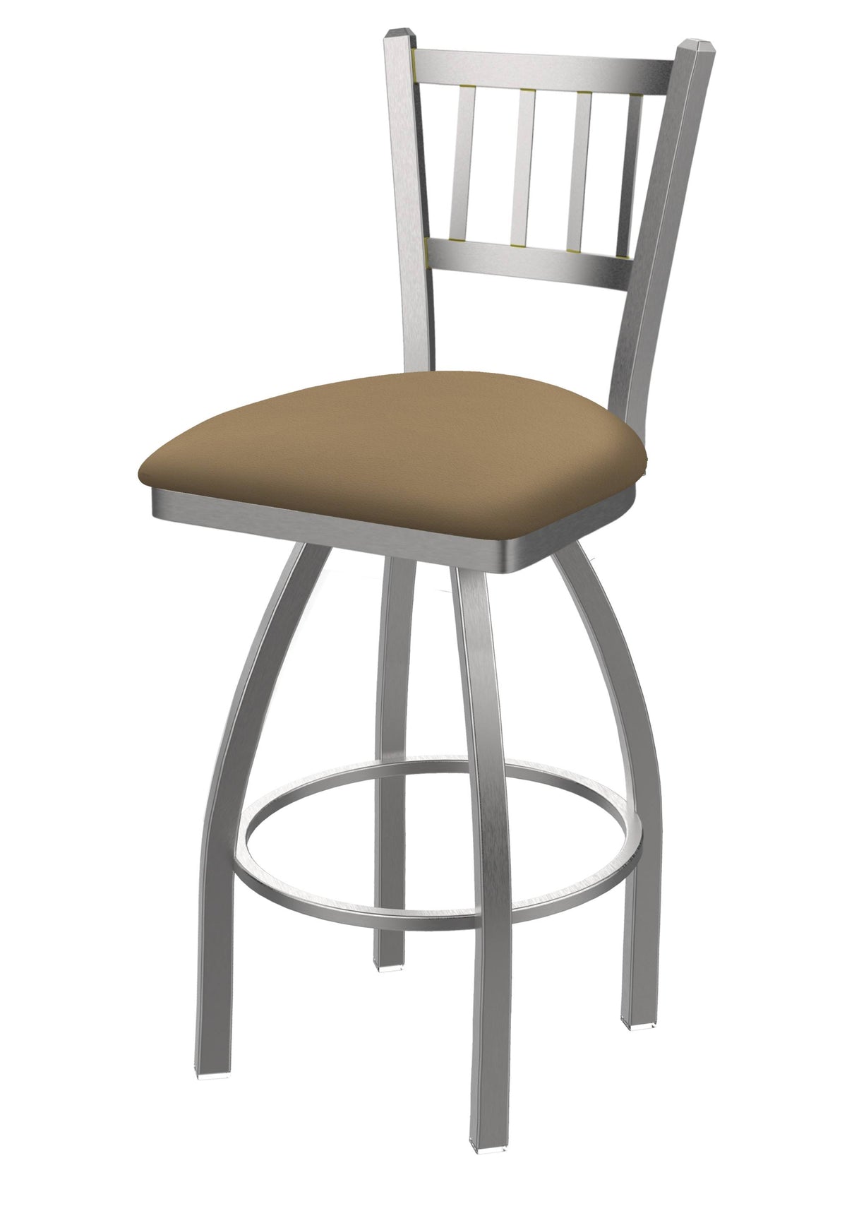 25-inch Swivel Counter Stool with Stainless Finish and Canter Sand Seat A45520