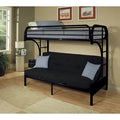Black Metal Futon Bunk Bed Frame Q2780