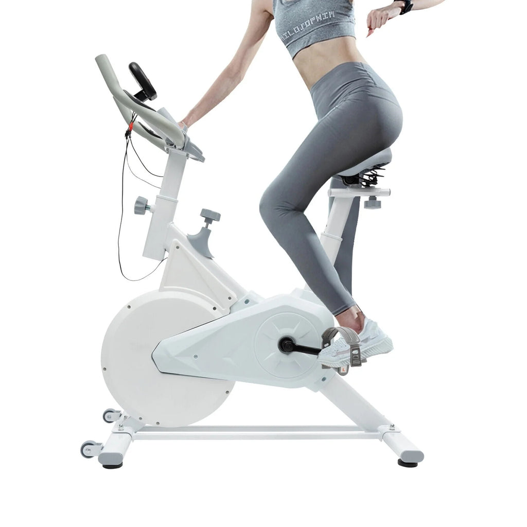 Indoor Cycling Exercise Bike Black U394801