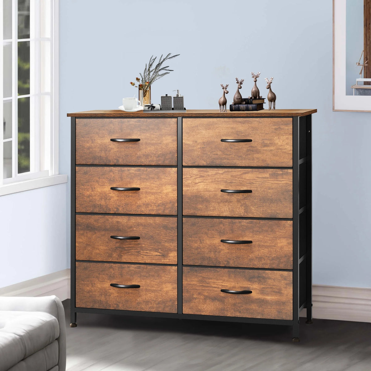 10 Drawer Fabric Storage Dresser L6957