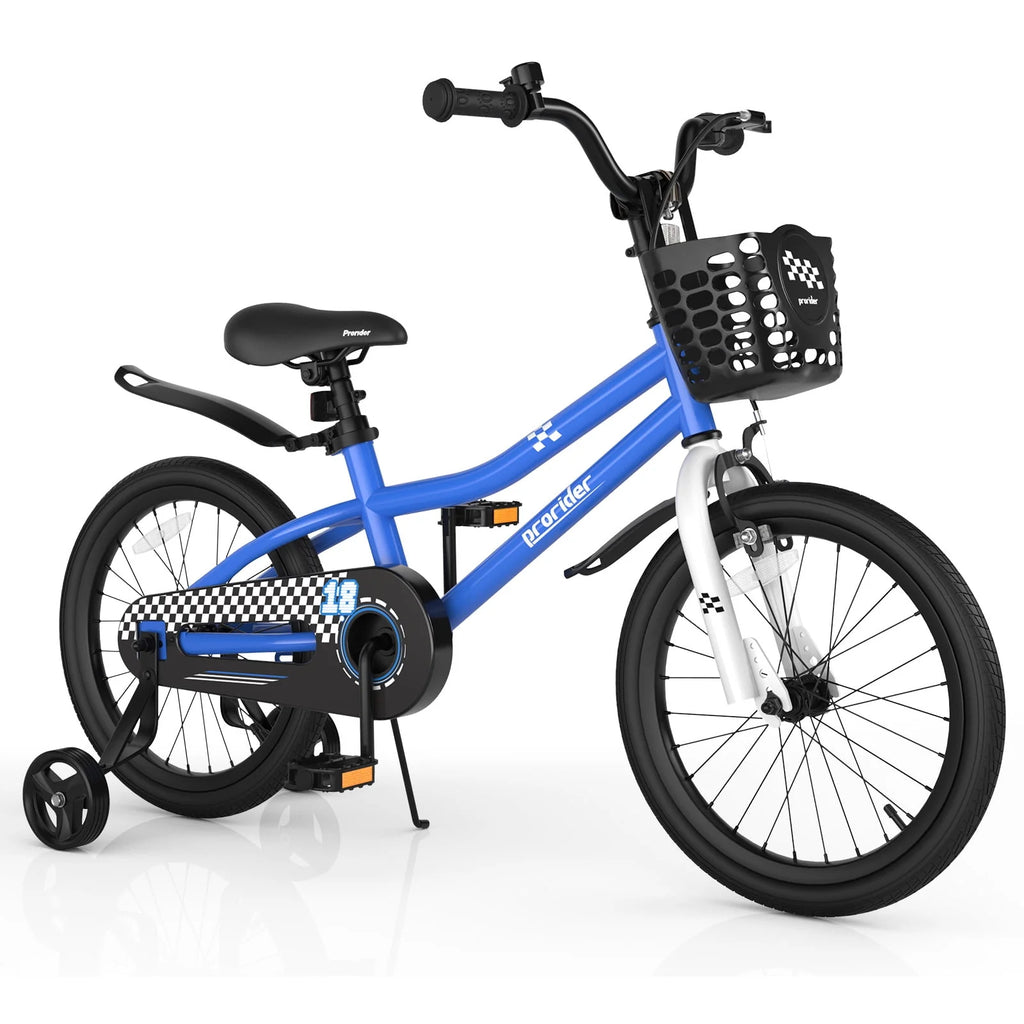 18'' Kid's Bike with Training Wheels & Basket H4650