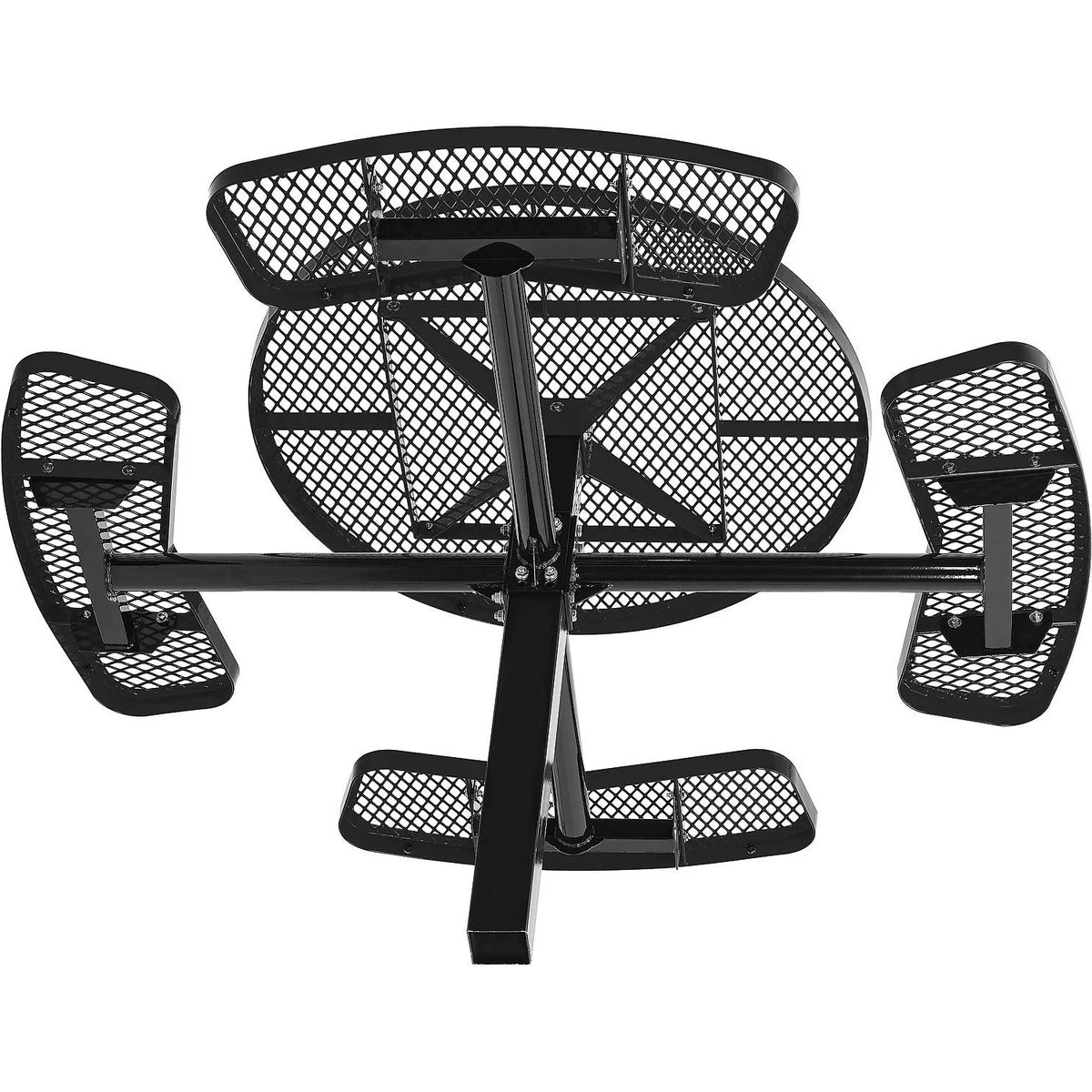46" Round Black Picnic Table H244