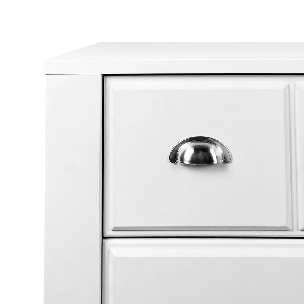 White 4 Drawer Faux Wood Dresser B921228