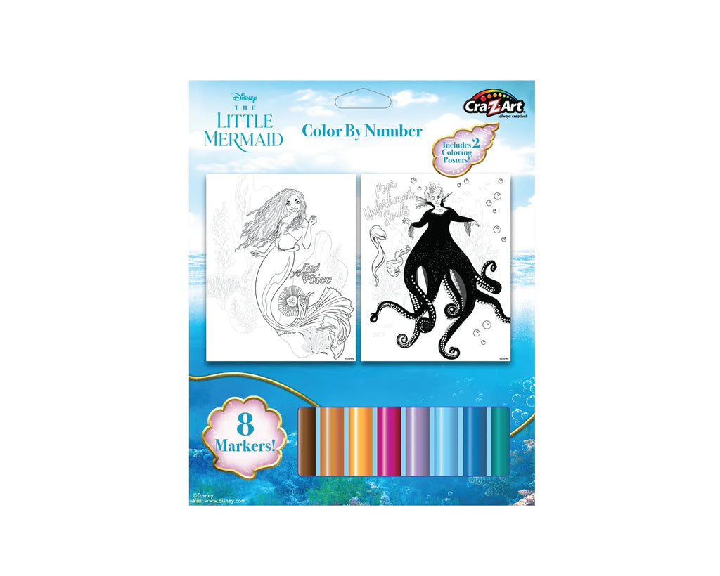 Disney Little Mermaid Color by Number Coloring Set E501