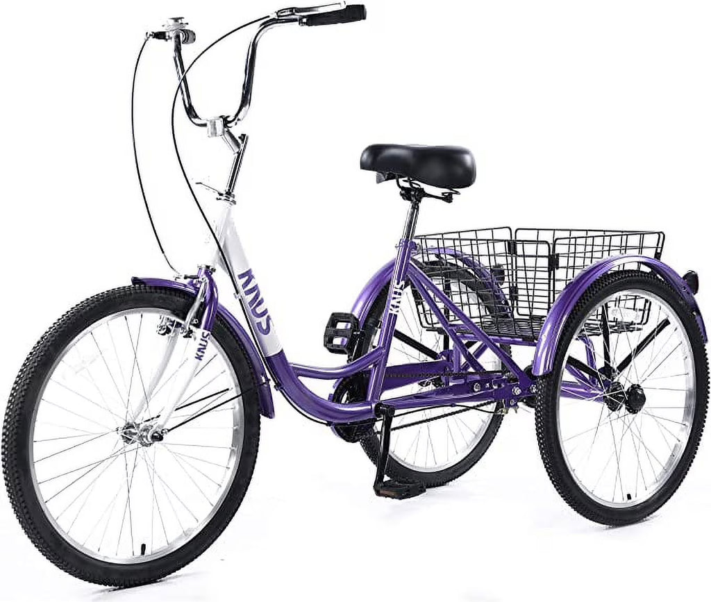 26 inch Single Speed Three Wheel Cruiser Bike with Large Basket P507