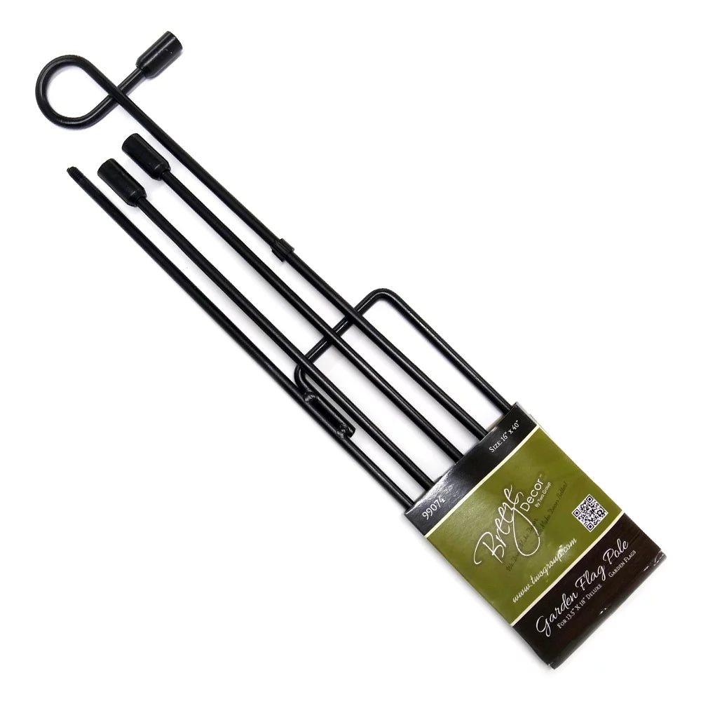 Flags of the World Double Sided Garden Flag Set Metal Pole S96346