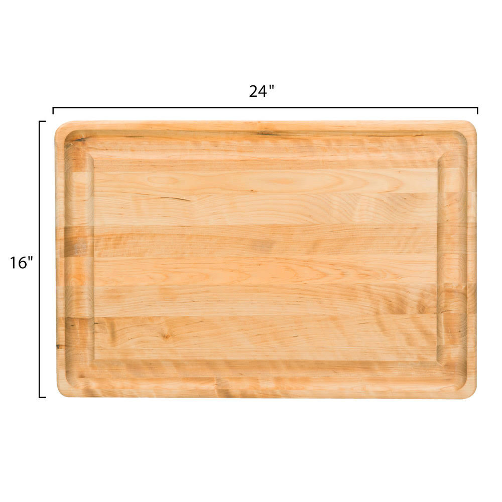 24x22 x 16x22 x 1 1/4x22 Wood Grooved Carving Board K812