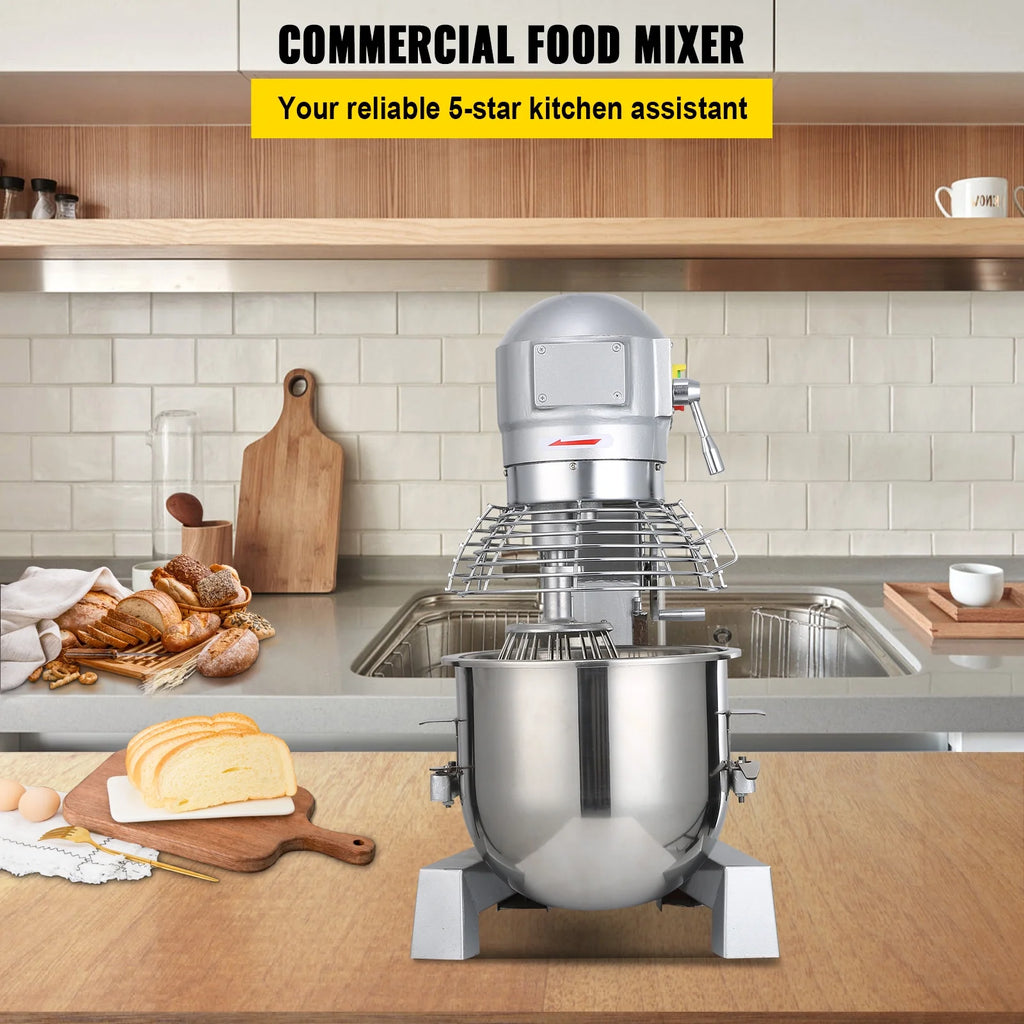 Commercial Food Mixer 20Qt 750W 3 Speeds Stainless Steel Bowl S55415