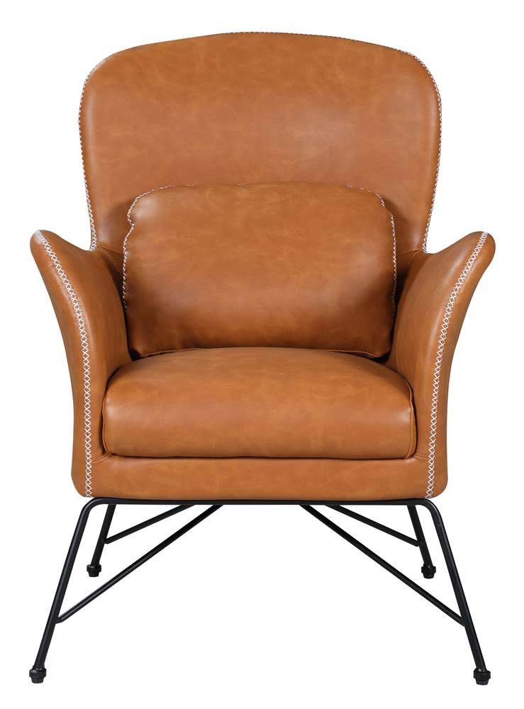 Camel Accent Chair with Steel Frame I236873