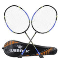 Black Blue Aluminum Carbon Fibre Badminton Racket H377261
