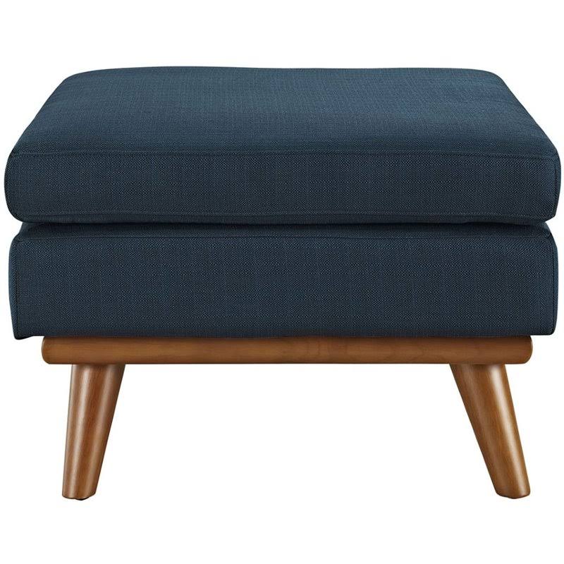 Azure Fabric Ottoman R9392
