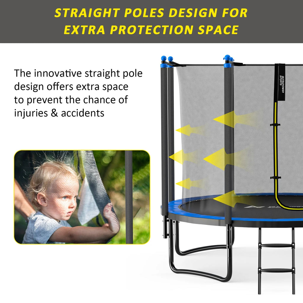 10FT 12FT 14FT 15FT Trampoline with Safety Enclosure Net and Ladder X811092