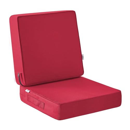 Outdoor Deep Seat Cushion Set 24 x 24 x 4 Inch Navy Blue R927755