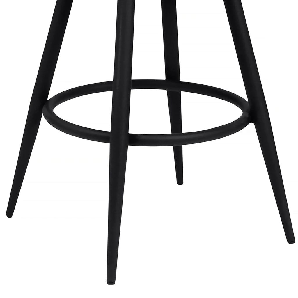 26 Inch Swivel Counter Stool Armchair, Camel, Faux Leather M24233