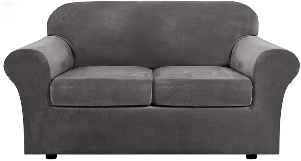 Gray Polyester Loveseat Slipcover X9780