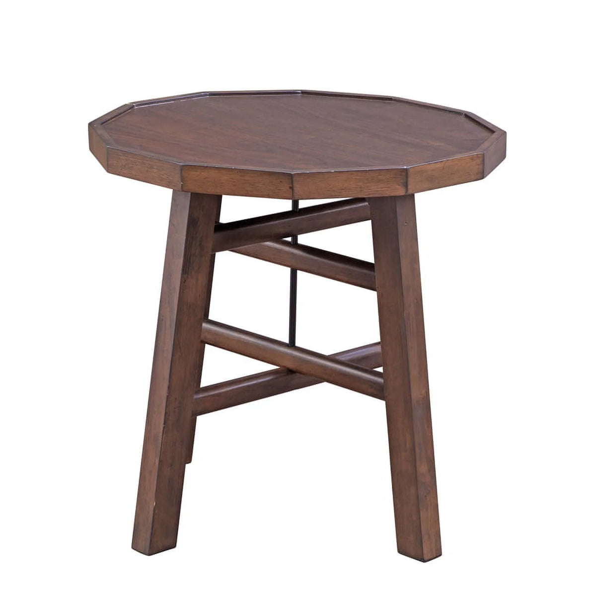 Burnt Caramel Finish Wood End Table V83942