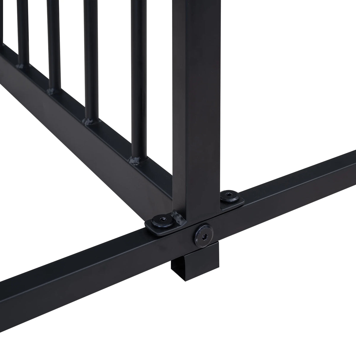 Black Twin Size Metal House Platform Beds D18347