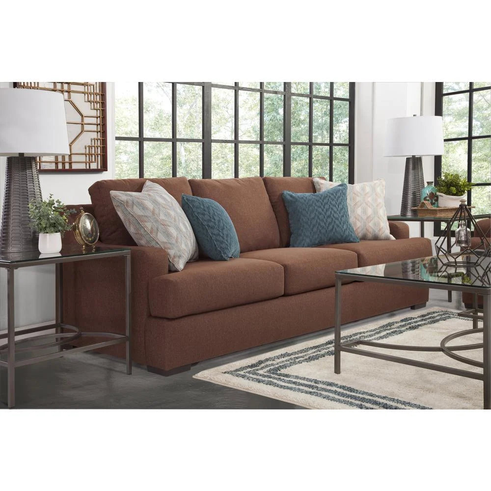 Cinnamon Sloped Track Arm Sofa J2972