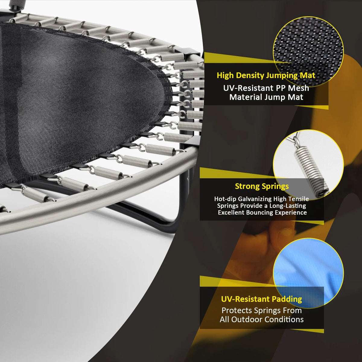 10FT 12FT 14FT 15FT Trampoline with Safety Enclosure Net and Ladder X811092