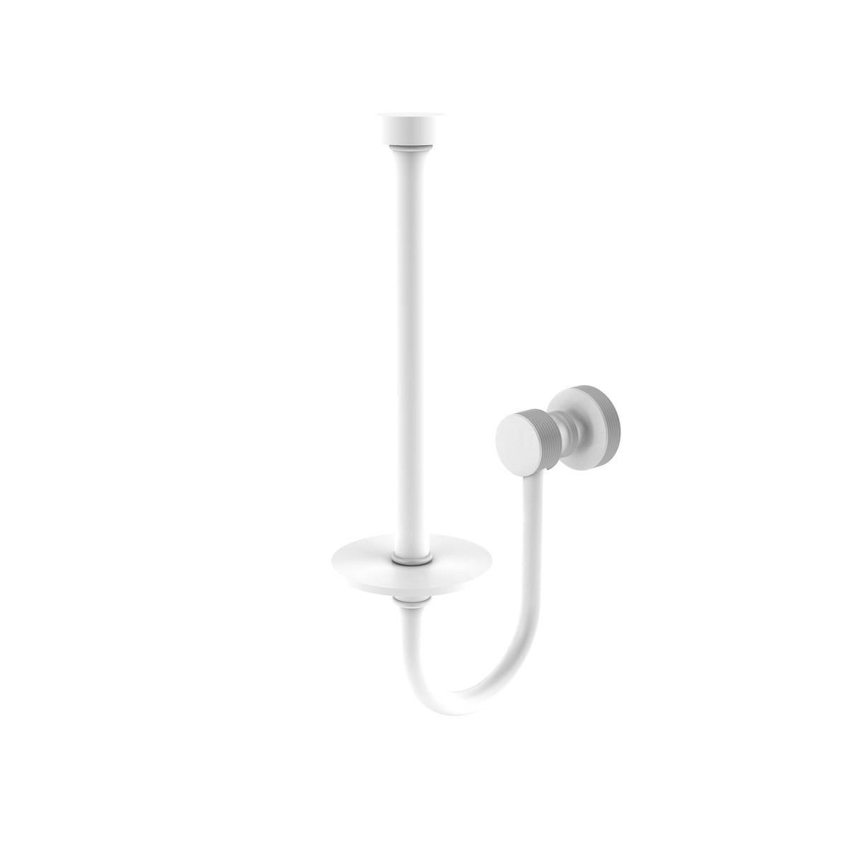 Matte White Upright Toilet Tissue Holder Q8478