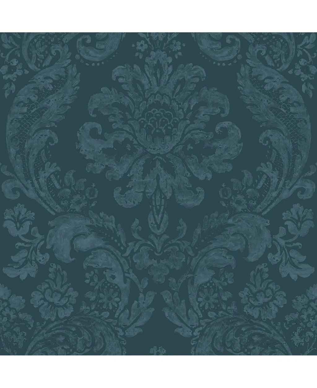 Shadow Blue Damask Wallpaper D25167