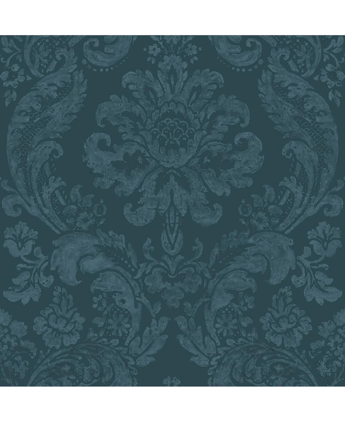 Shadow Blue Damask Wallpaper D25167