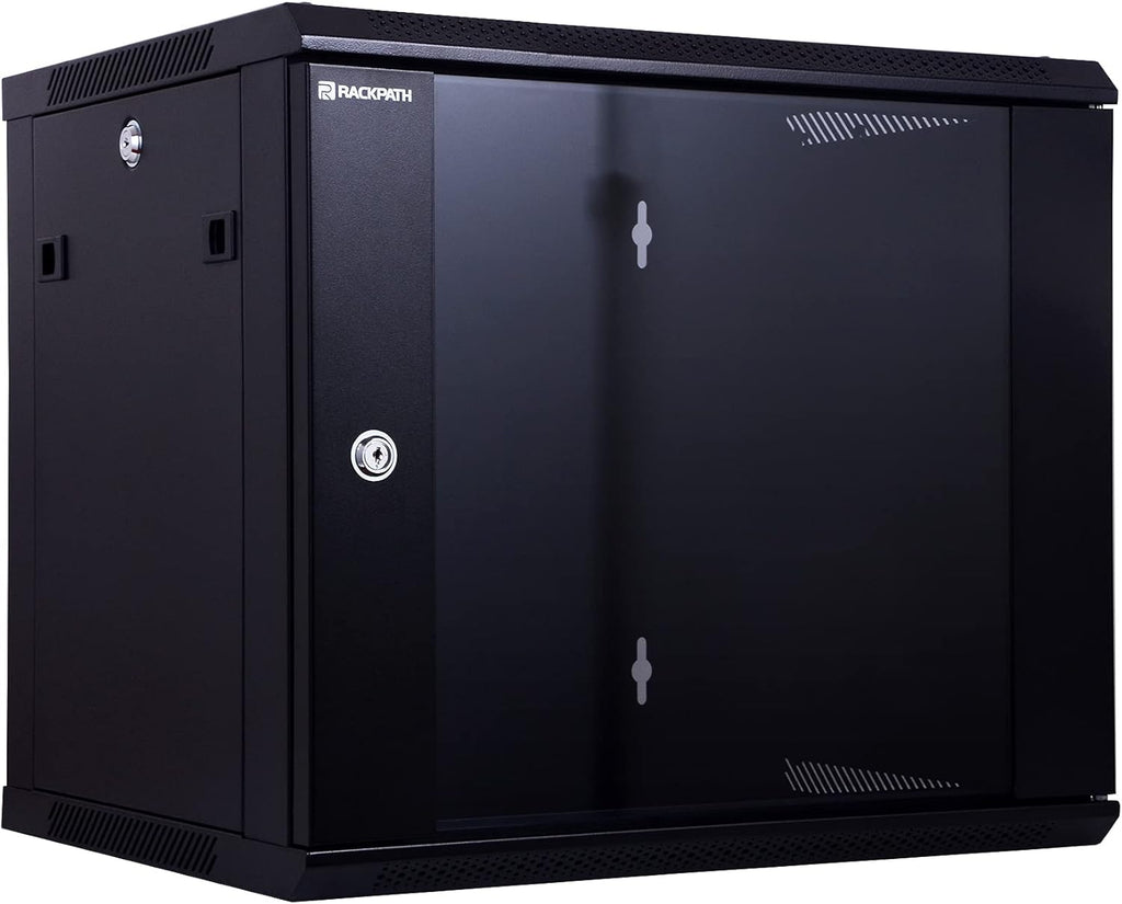 12U Wall Mount Server Cabinet Network Rack Enclosure, Black G66650